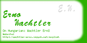 erno wachtler business card